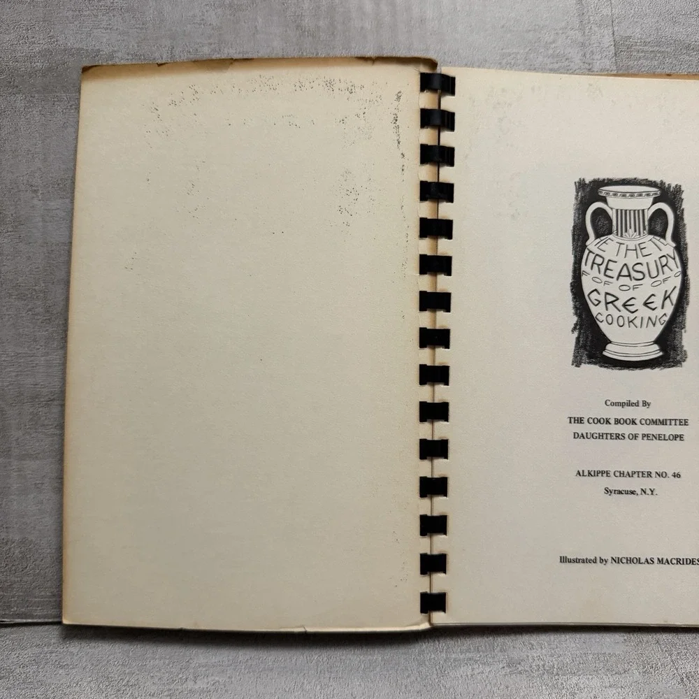 Treasury of Greek Cooking 1969 Cookbook Recipes Daughters‎ Penelope Syracuse NY